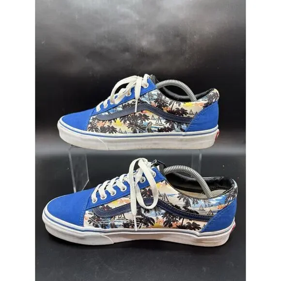 Vans Old Skool Hawaiian Tropical Floral Multicolor Canvas Sneakers Men's Size 10 - Picture 2 of 7